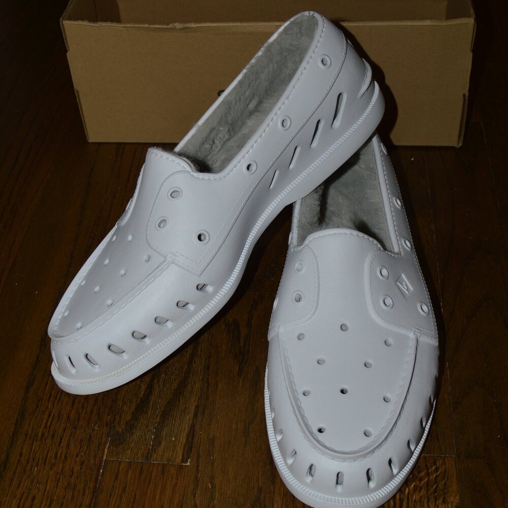 Men's SPERRY TOPSIDER size 13 a/o Float Cozy White~Boat shoe/slipper/casual